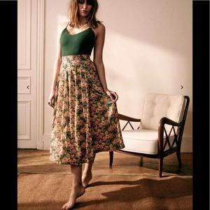 Sézane Alicia Jardin Pastel Skirt